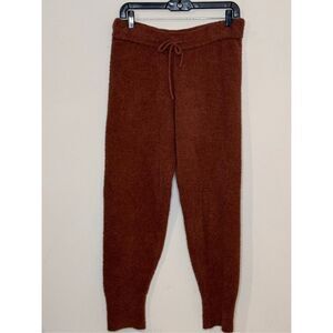 Anthropologie Daily Practice Brown Teddy Sweater Jogger Pants M